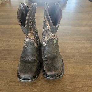 Rocky Kids 8" WP Western DK Brown/Realtree Camo Western Boot Size 2M